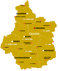 carte Région Centre Val de Loire